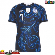 Camisa de Futebol Argentina Rodrigo De Paul #7 Equipamento Secundário Mundo 2026 Manga Curta
